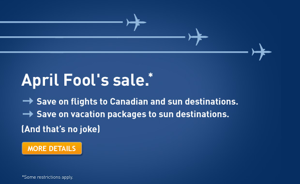 WestJet April Fool's Sale